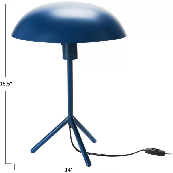 Creative CoOp EC0739 Modern Metal Tripod Blue Table LampBlue