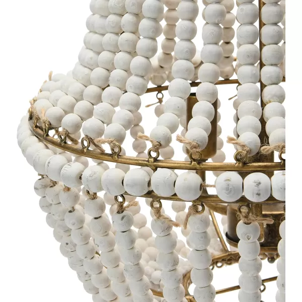 Creative CoOp EC0915 Draped Wood Bead Chandelier 21quot H CreamCream
