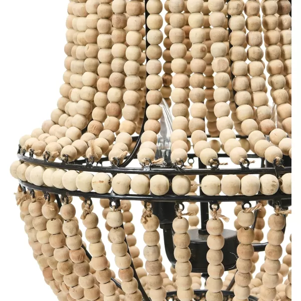 Creative CoOp EC0915 Draped Wood Bead Chandelier 21quot H CreamNatural