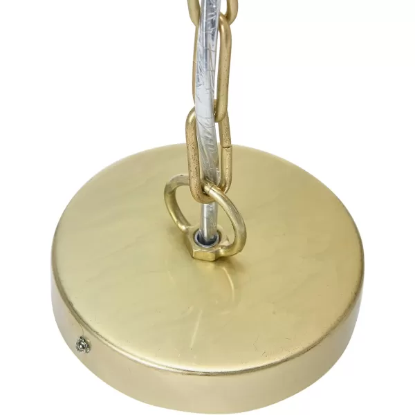 Creative CoOp EC1051 20quot Round Metal and Shell Style Ceiling Light ChandelierPendant