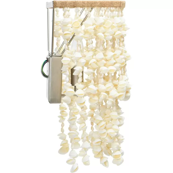 Creative CoOp EC1051 20quot Round Metal and Shell Style Ceiling Light ChandelierWall Scone