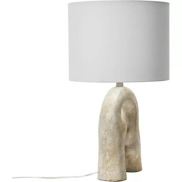 Creative CoOp EC1273 Modern Abstract Sculptural Drum Shade Table Lamp Natural