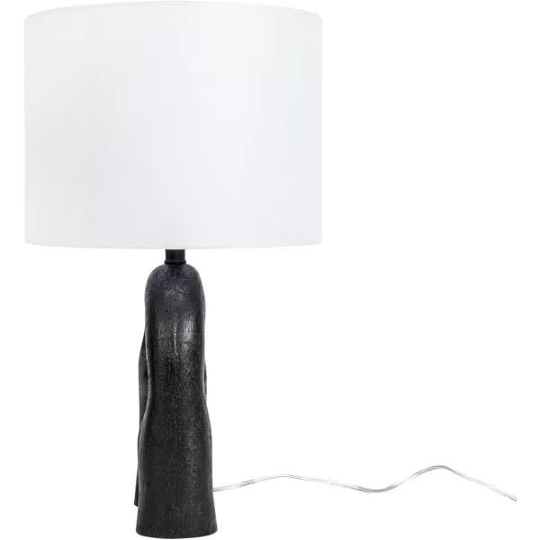 Creative CoOp EC1505 Modern Abstract Sculptural Drum Shade Table Lamp Black