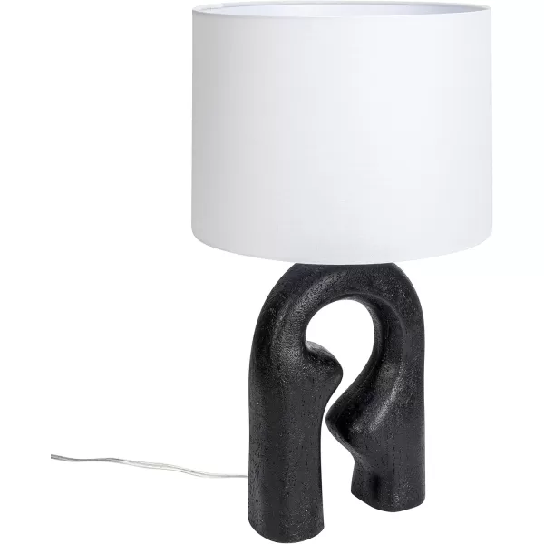 Creative CoOp EC1505 Modern Abstract Sculptural Drum Shade Table Lamp Black