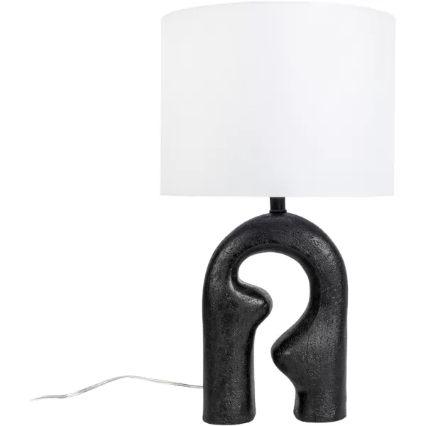 Creative CoOp EC1505 Modern Abstract Sculptural Drum Shade Table Lamp Black