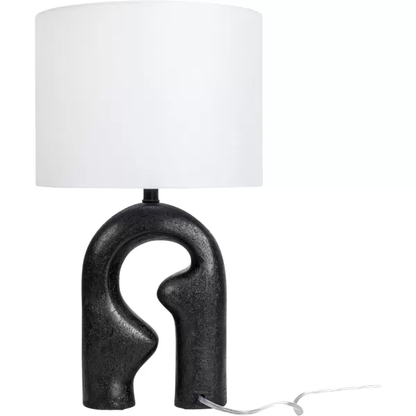 Creative CoOp EC1505 Modern Abstract Sculptural Drum Shade Table Lamp Black