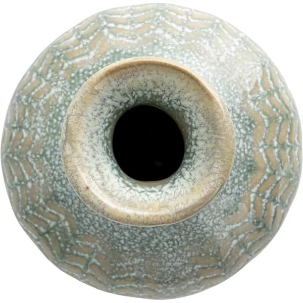 Creative CoOp Embossed Stoneware Vases with Reactive Glaze Grey Set of 3