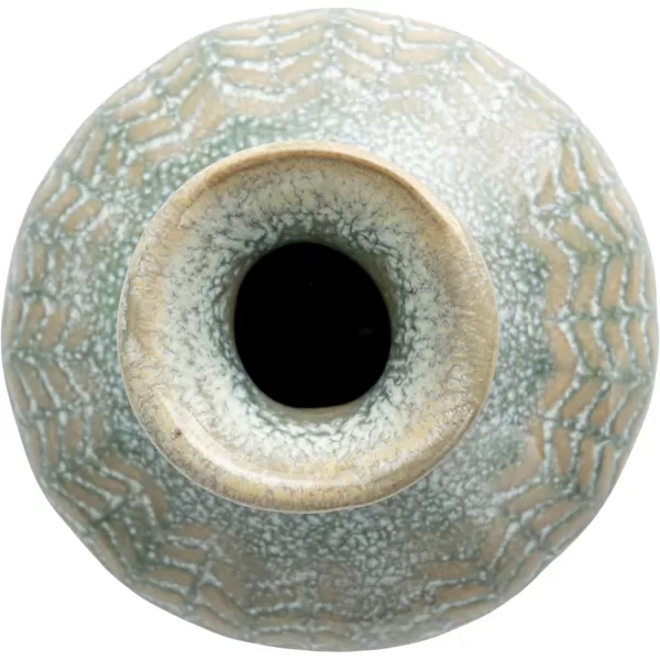 Creative CoOp Embossed Stoneware Vases with Reactive Glaze Grey Set of 3