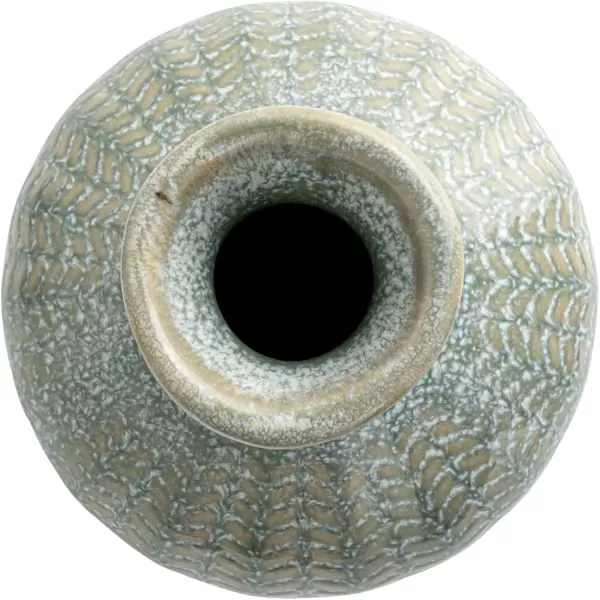 Creative CoOp Embossed Stoneware Vases with Reactive Glaze Grey Set of 3