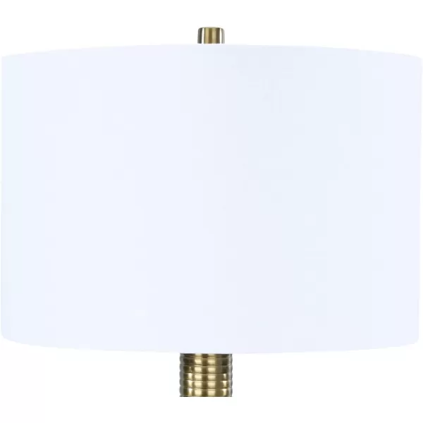 Creative CoOp Faceted Metal Stacked Column Design Table Lamp 2875 Inch Brushed NickelMatte Gold Bronze