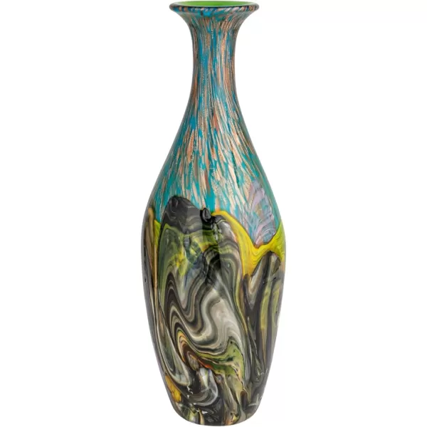 Creative CoOp Glittering Handmade Art Glass Vase Multicolor