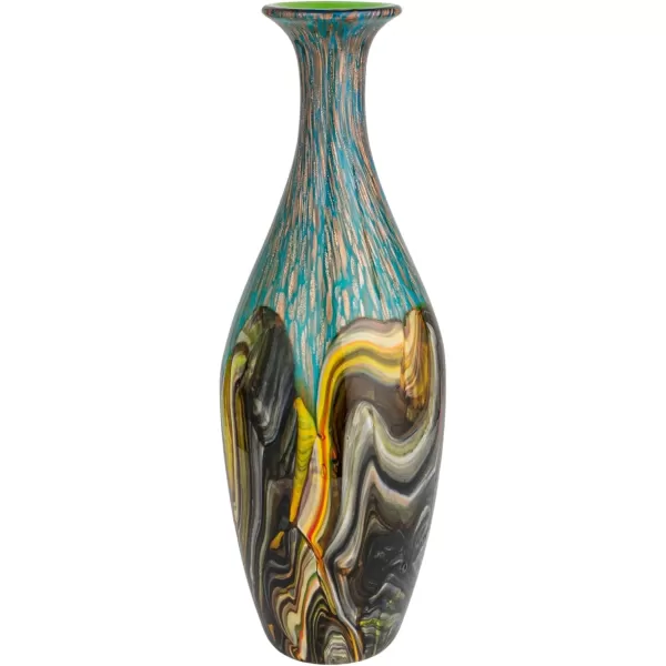 Creative CoOp Glittering Handmade Art Glass Vase Multicolor