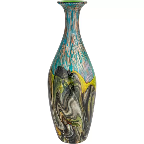 Creative CoOp Glittering Handmade Art Glass Vase Multicolor