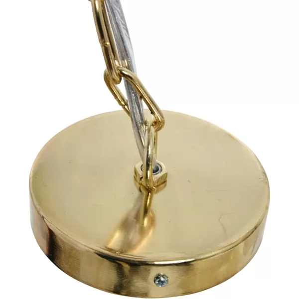Creative CoOp Gold Honeycomb Globe Pendant Light Capiz White Seashells with Antique 16quotGold