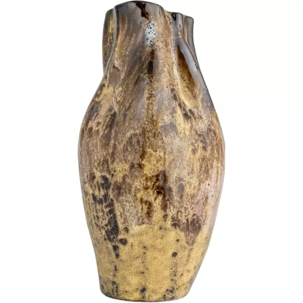 Creative CoOp HandPainted Stoneware Organic Vase with Reactive Glaze Multicolor