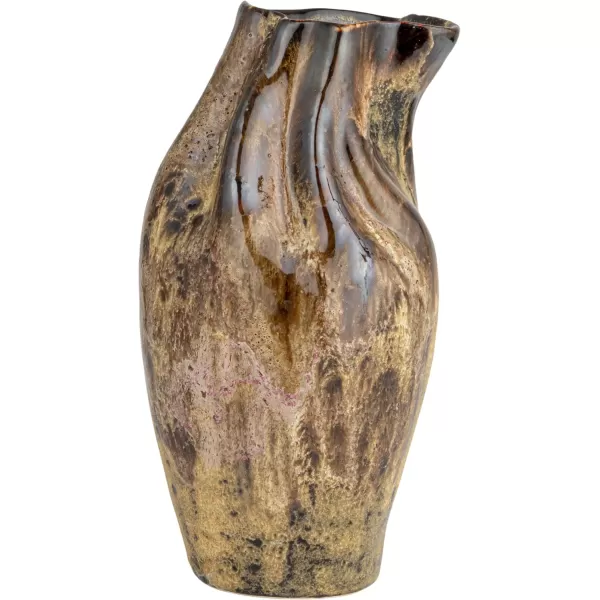 Creative CoOp HandPainted Stoneware Organic Vase with Reactive Glaze Multicolor
