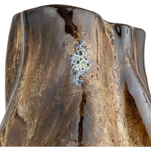 Creative CoOp HandPainted Stoneware Organic Vase with Reactive Glaze Multicolor