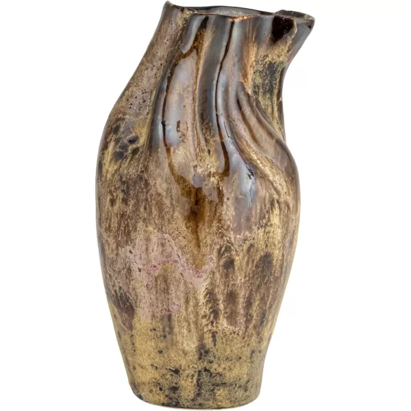 Creative CoOp HandPainted Stoneware Organic Vase with Reactive Glaze Multicolor