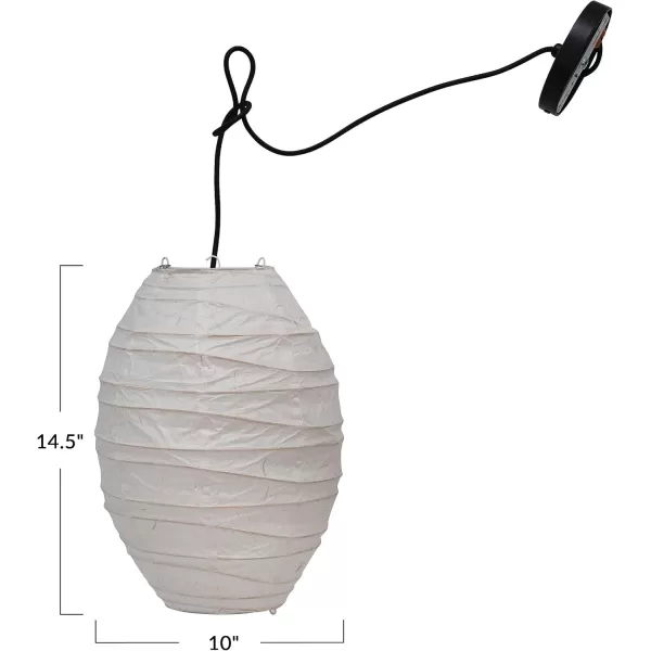 Creative CoOp Handmade Paper Pendant Lamp Set of 2 Lantern White
