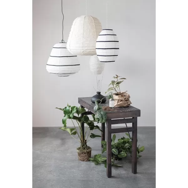 Creative CoOp Handmade Paper Pendant Lantern Lamp Set of 2 Dcor Multicolored 2