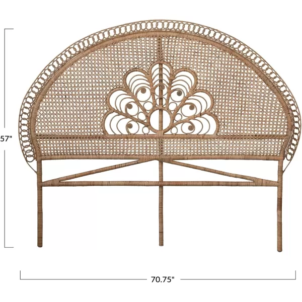 Creative CoOp Handmade Rattan Size Headboard King US Standard Natural