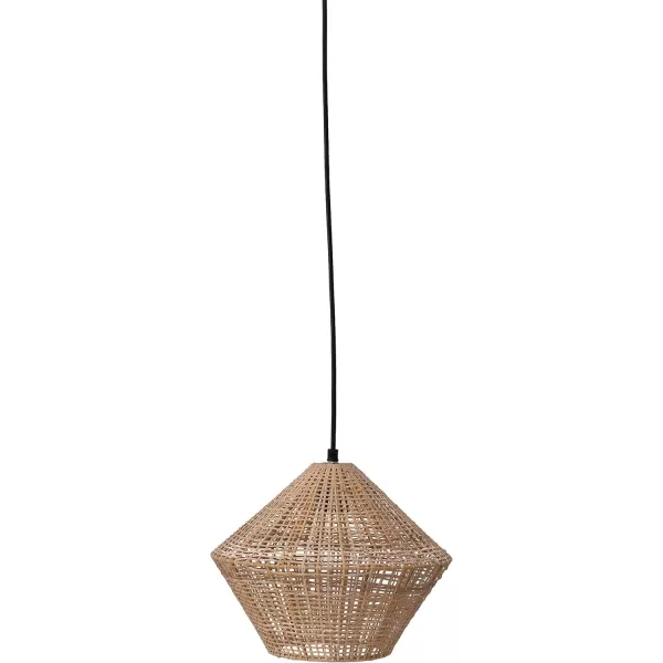 Creative CoOp Handwoven Rattan Ceiling Light Natural 12quot L x 12quot W x 9quot H12L x 12W x 10H