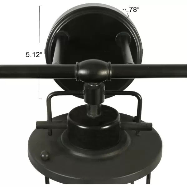 Creative CoOp Industrial Metal Cage 3 Light Black Wall Sconce