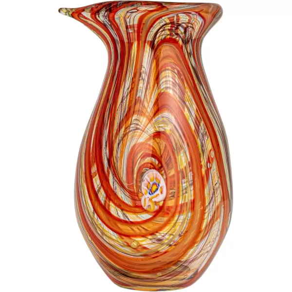 Creative CoOp Kaleidoscope Handmade Art Glass Vase Multicolor