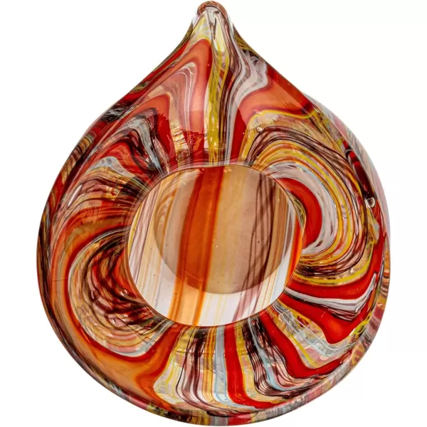 Creative CoOp Kaleidoscope Handmade Art Glass Vase Multicolor
