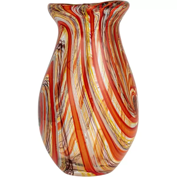 Creative CoOp Kaleidoscope Handmade Art Glass Vase Multicolor
