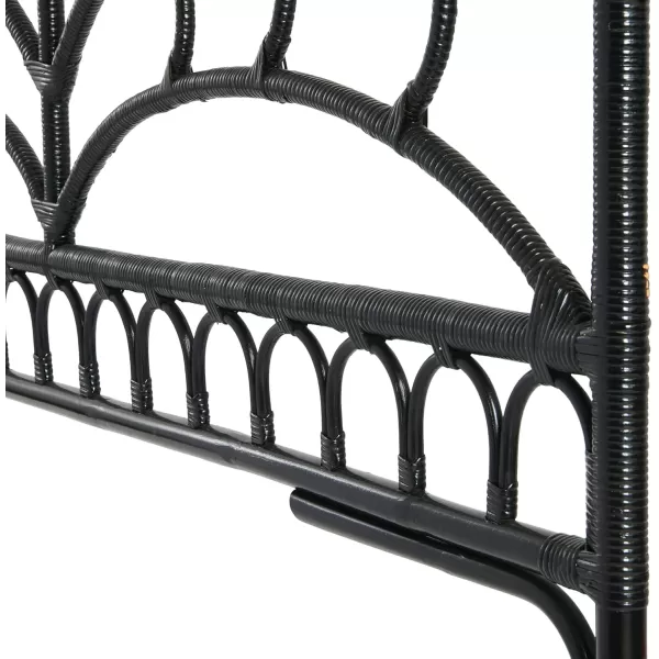 Creative CoOp King Rattan HeadboardBlack