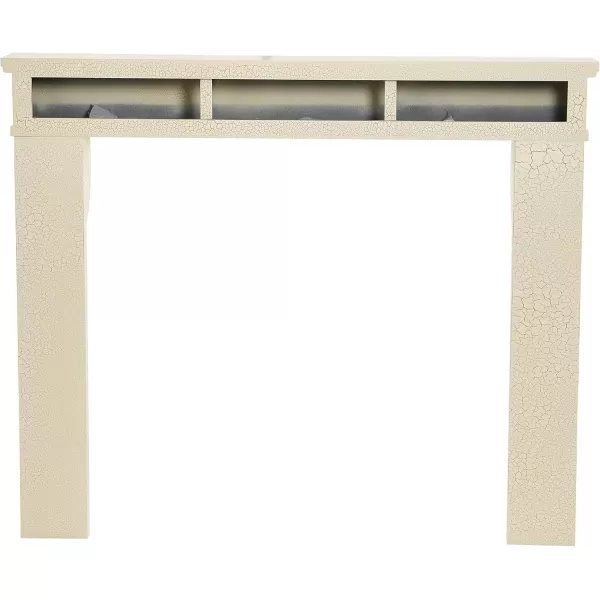 Creative CoOp Lodge Fireplace Mantel Distressed CreamDistressed Cream