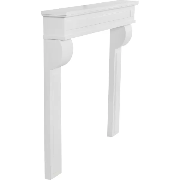 Creative CoOp Lodge Fireplace Mantel Distressed CreamWhite