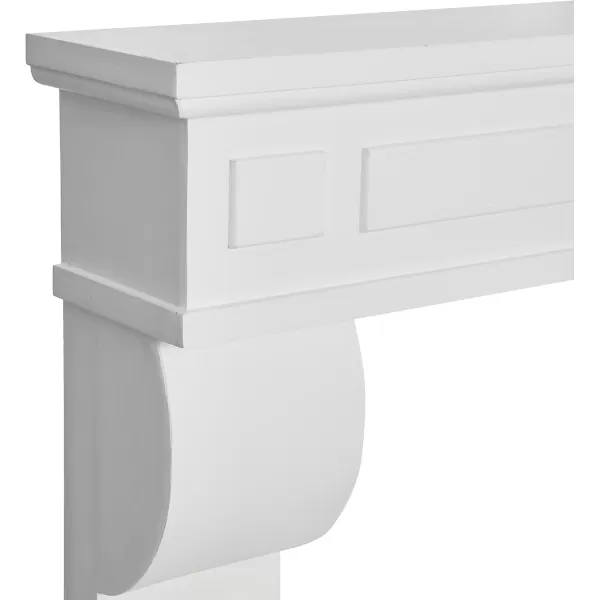 Creative CoOp Lodge Fireplace Mantel Distressed CreamWhite