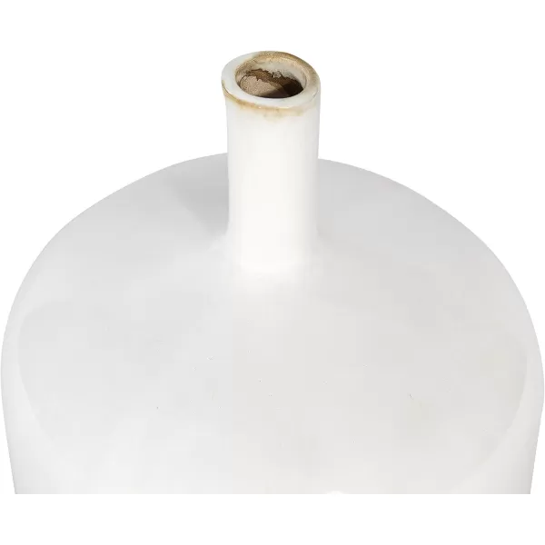 Creative CoOp Medium Cream Stoneware Green Accents ampamp Reactive Glaze Finish Each one Will Vary Vases WhiteSmall