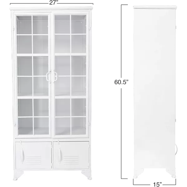 Creative CoOp Metal Shelves ampamp 4 Doors Cabinets and Shelf Units WhiteWhite