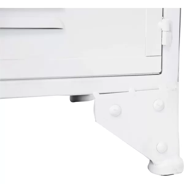 Creative CoOp Metal Shelves ampamp 4 Doors Cabinets and Shelf Units WhiteWhite