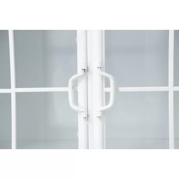 Creative CoOp Metal Shelves ampamp 4 Doors Cabinets and Shelf Units WhiteWhite
