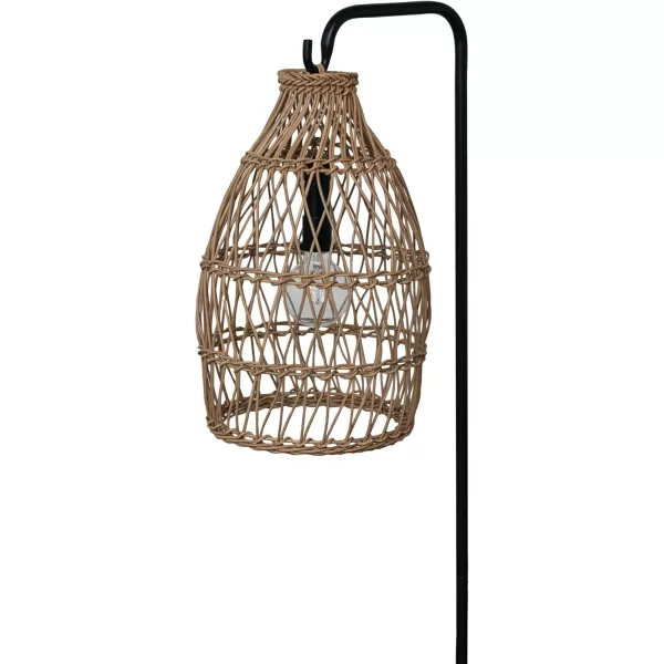 Creative CoOp Metal and Plastic Portable Floor Lamp Black