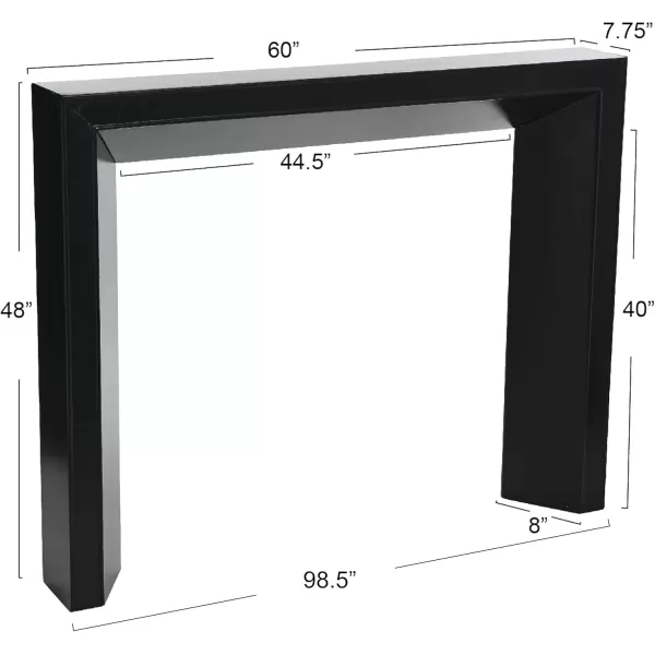 Creative CoOp Modern Fireplace Mantel WhiteBlack