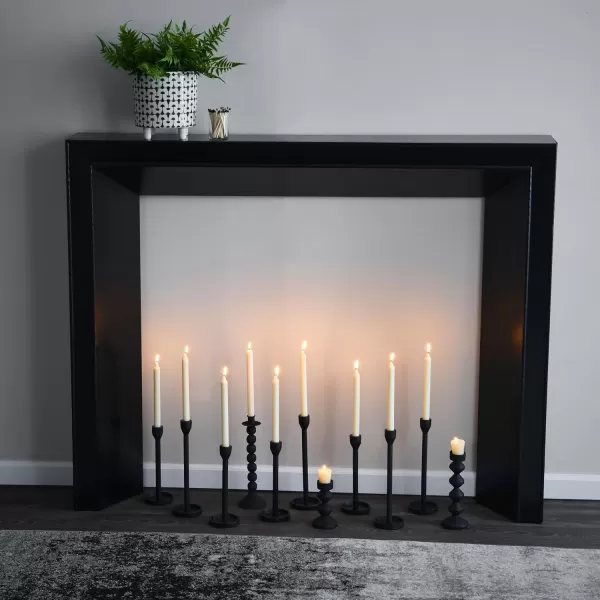 Creative CoOp Modern Fireplace Mantel WhiteBlack