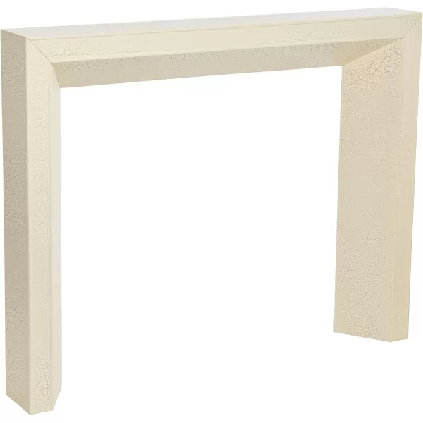 Creative CoOp Modern Fireplace Mantel WhiteDistressed Cream