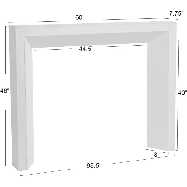 Creative CoOp Modern Fireplace Mantel WhiteWhite