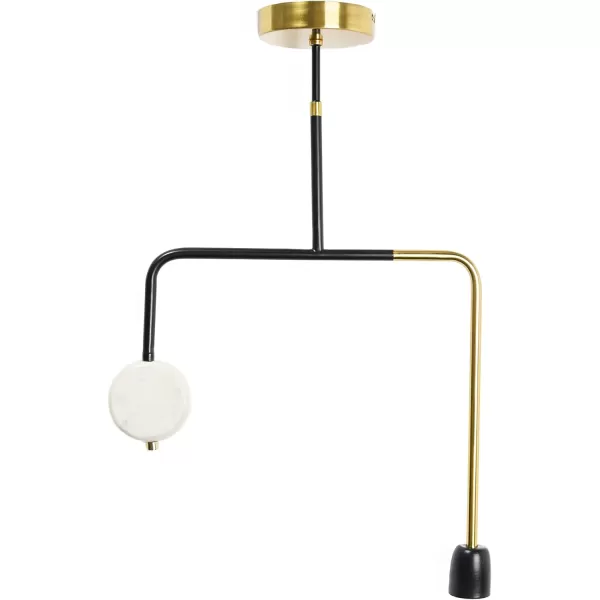 Creative CoOp Modern Lamp Minimalist Geometric Kitchen Lighting Pendant Gold and Marble