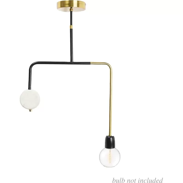 Creative CoOp Modern Lamp Minimalist Geometric Kitchen Lighting Pendant Gold and Marble