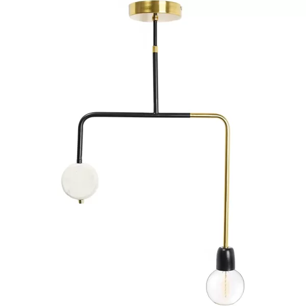 Creative CoOp Modern Lamp Minimalist Geometric Kitchen Lighting Pendant Gold and Marble