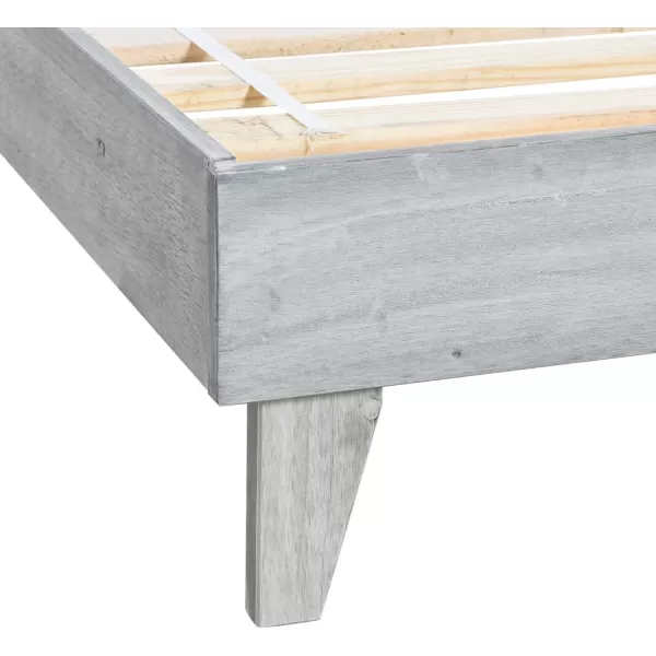 Creative CoOp Modern Platform Queen Bed 62quot L x 82quot W x 14quot H BlackWhite