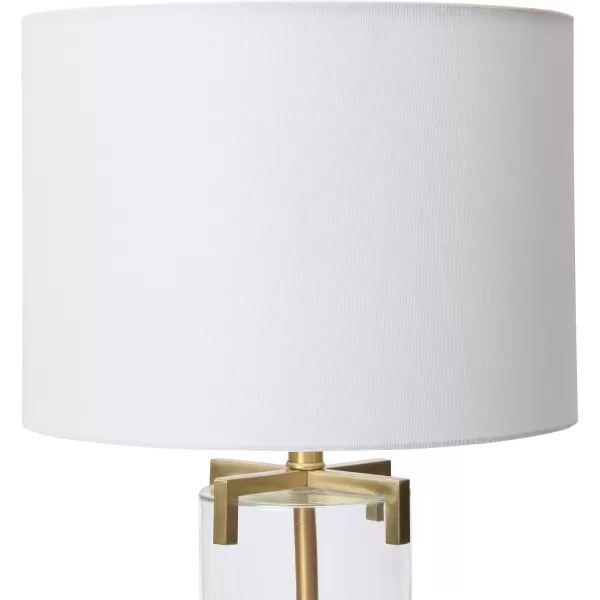 Creative CoOp Modern Transparent Bubble Glass and Metal Table Lamp Brushed Gold