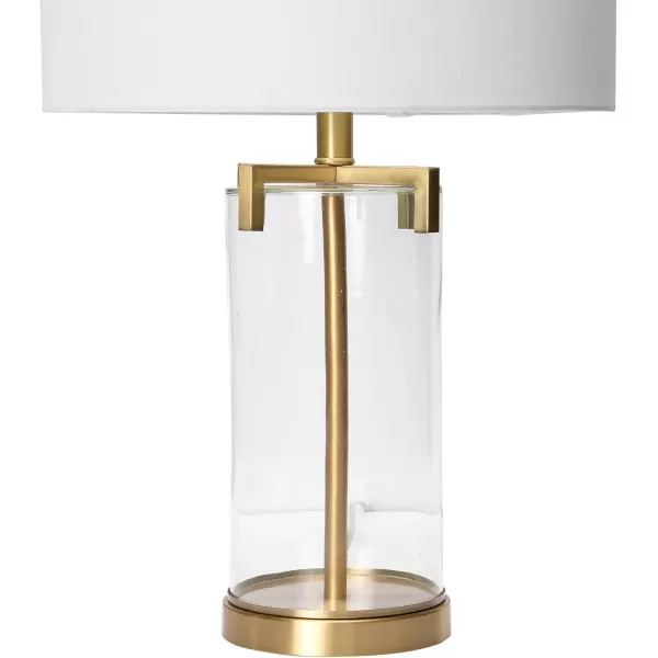 Creative CoOp Modern Transparent Bubble Glass and Metal Table Lamp Brushed Gold