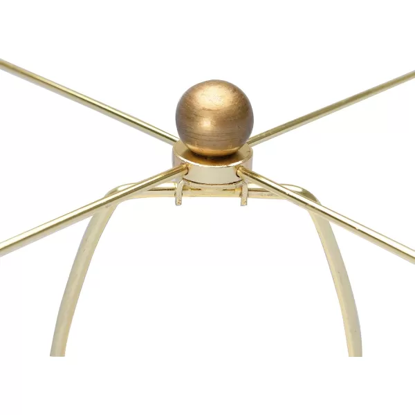Creative CoOp Modern Transparent Bubble Glass and Metal Table Lamp Brushed Gold